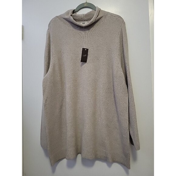 J Jill Tunic Sweater Pullover Wool Blend Soft Mink 2X NWT - Picture 1 of 7